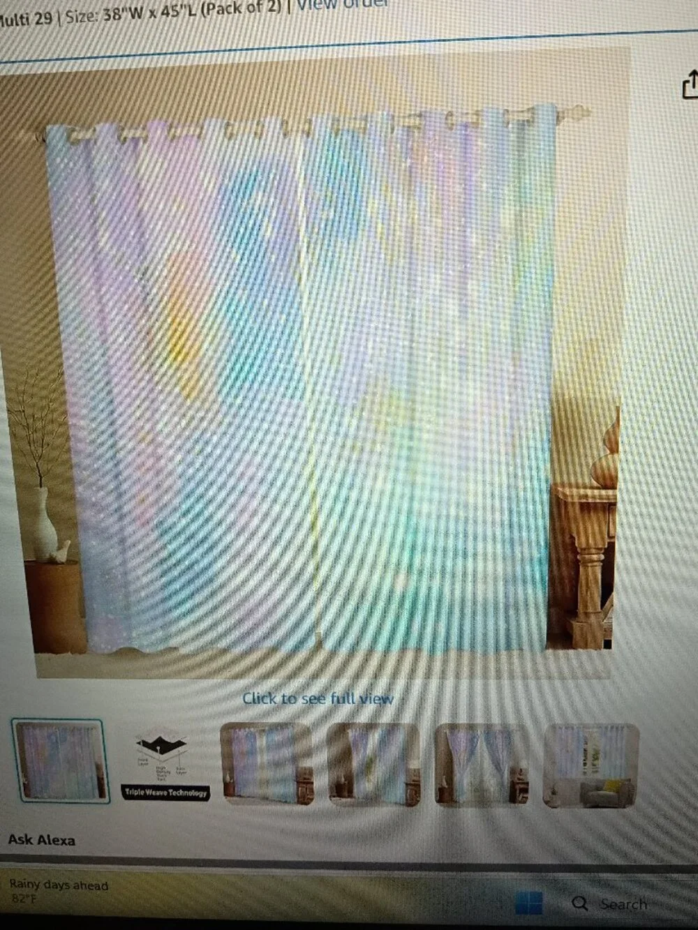 NIP Galaxy Glitter Room Darkening Drapes. 38 X 45